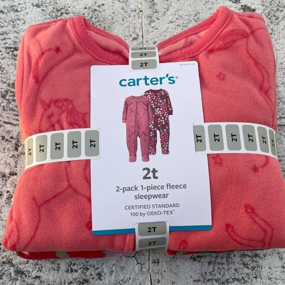 Carter's Other - Carter's Baby Sleepwear Set of 2 Fleece 1 Peice Sleep Wear Size 2T